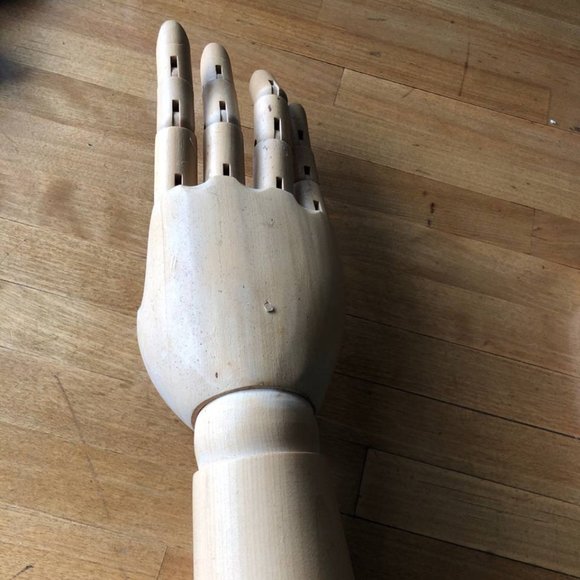 Wooden Articulated Right Hand Mannequin Jointed Artist Model Manikin 12" - Picture 3 of 6